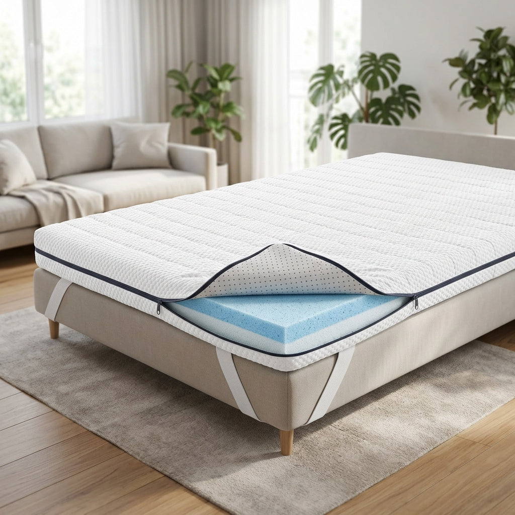Gel-Topper Komfort 7 cm – im Wohnraum in Anwendung